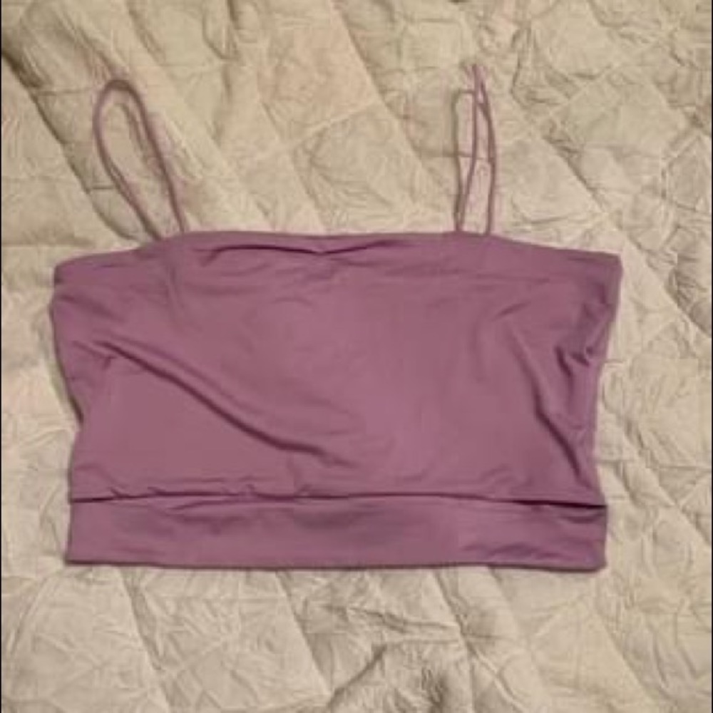 purple crop top